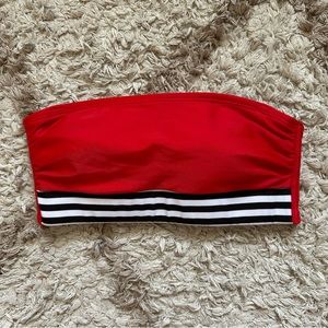 Small Xhilaration Bandeau Bikini top | red strapless bikini